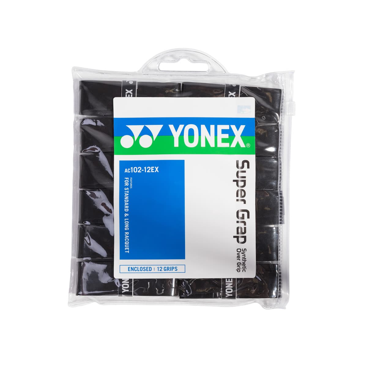 YONEX Super Grap Synthetic Over Grip 12 Stk. - Schwarz