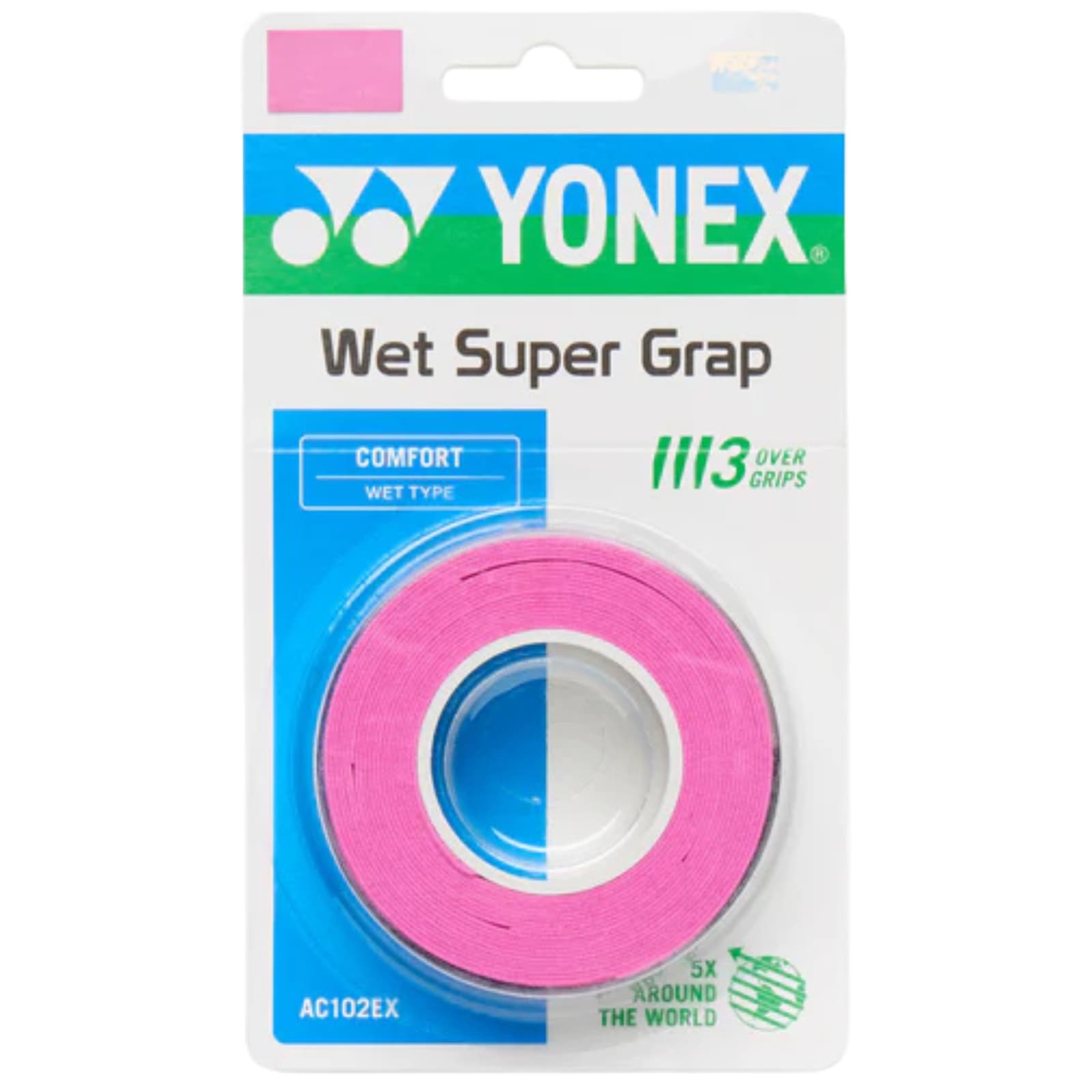 YONEX Wet Super Grap (3-er Pack) AC102 - Pink