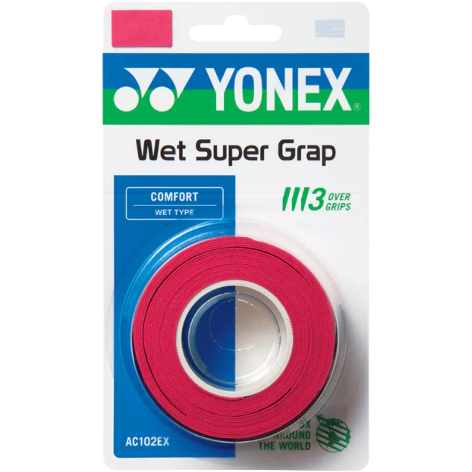 YONEX Wet Super Grap (3-er Pack) AC102 - Weinrot