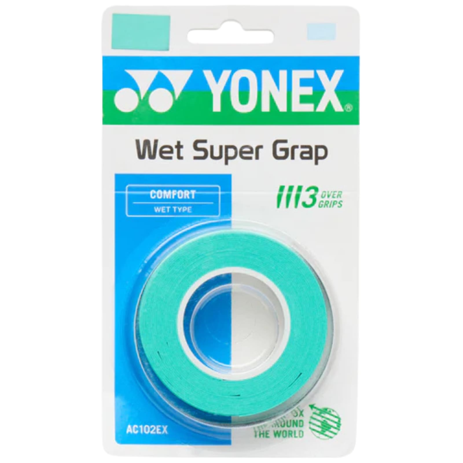 YONEX Wet Super Grap (3-er Pack) AC102 - Grün/Türkis
