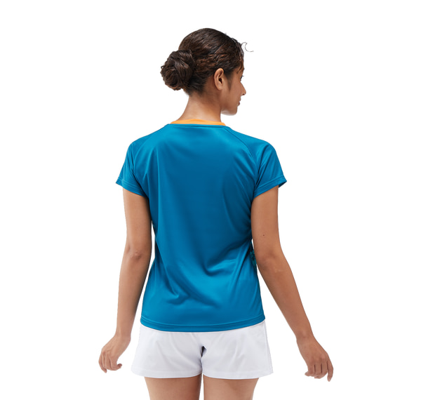 YONEX YW0033 Women's Crew Neck Shirt – LTD XS - Blau/Grün