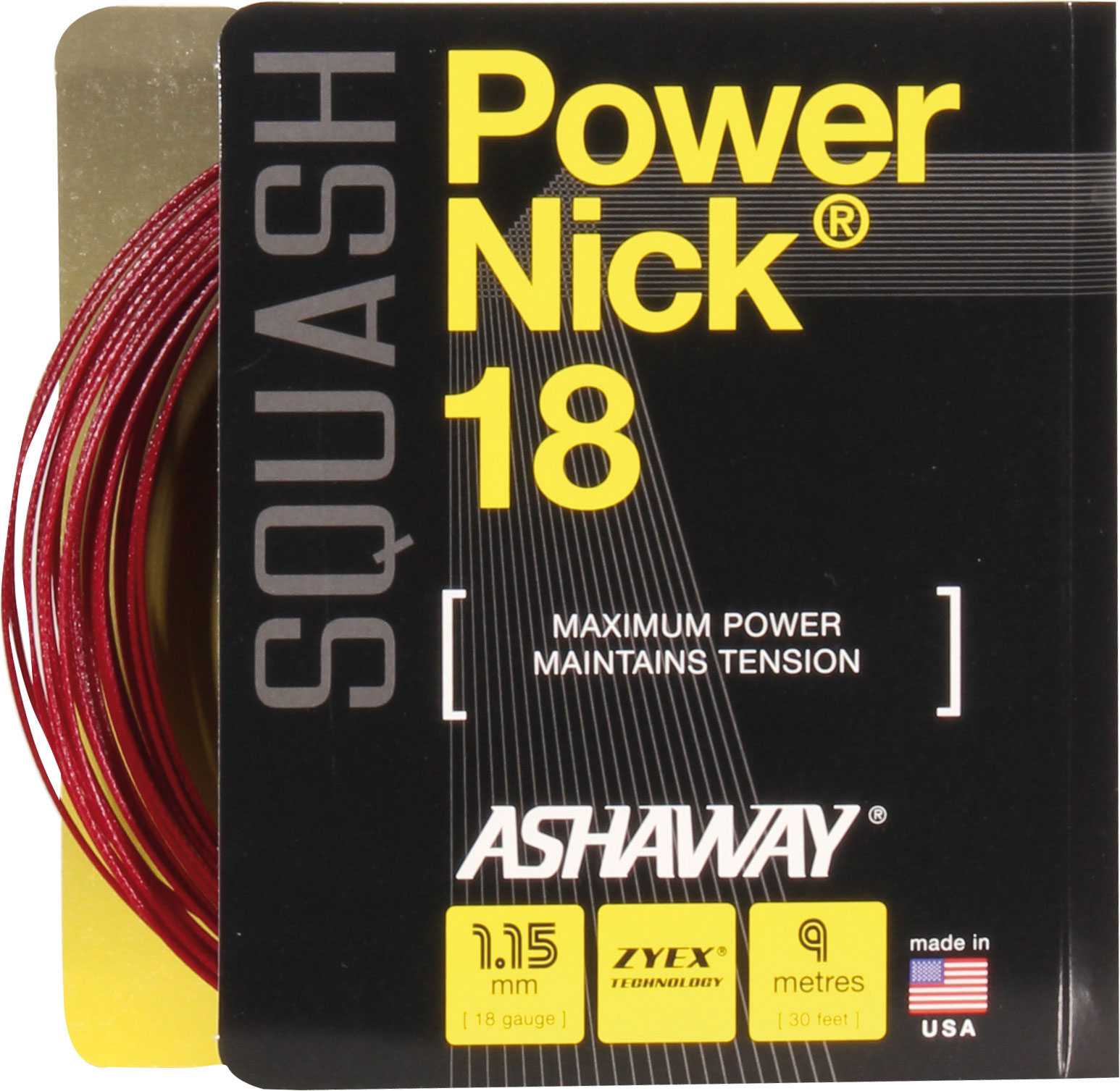 ASHAWAY PowerNick 18 Zyex - Rot - Set - 1,15mm ASHAWAY PowerNick 18 Zyex - Rot - Set - 1,15mm