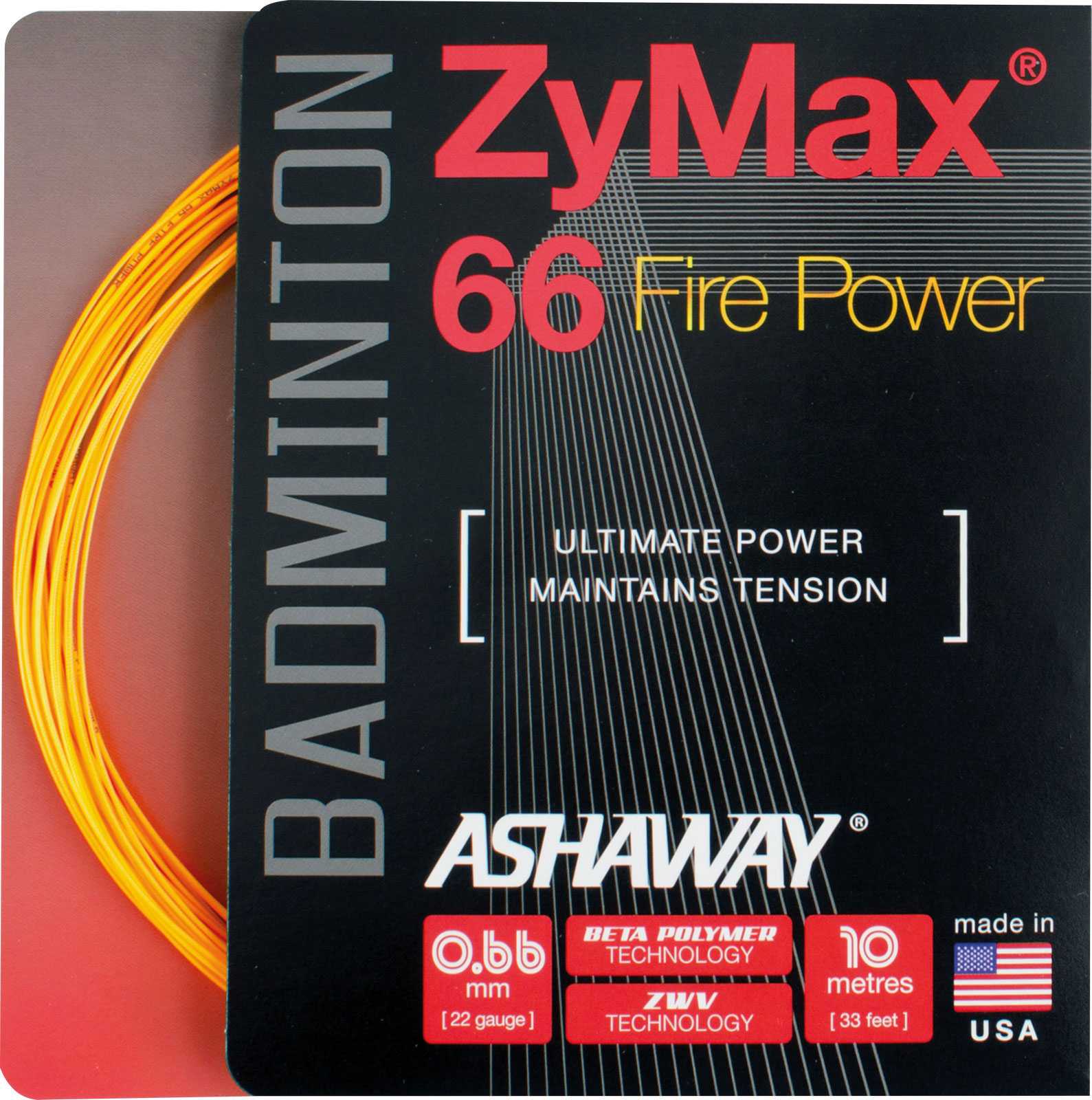 ASHAWAY Zymax 66 Fire Power - Orange - Set ASHAWAY Zymax 66 Fire Power - Orange - Set
