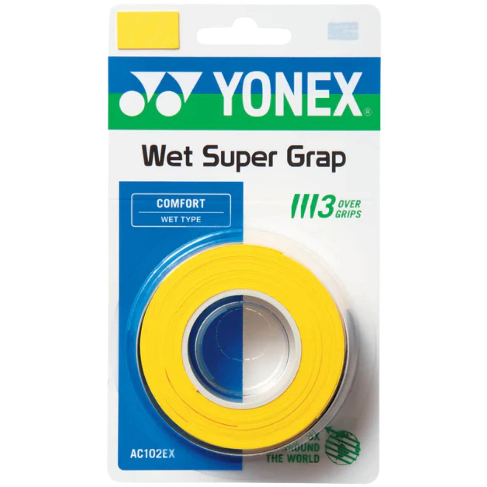 YONEX Wet Super Grap (3-er Pack) AC102 - Gelb
