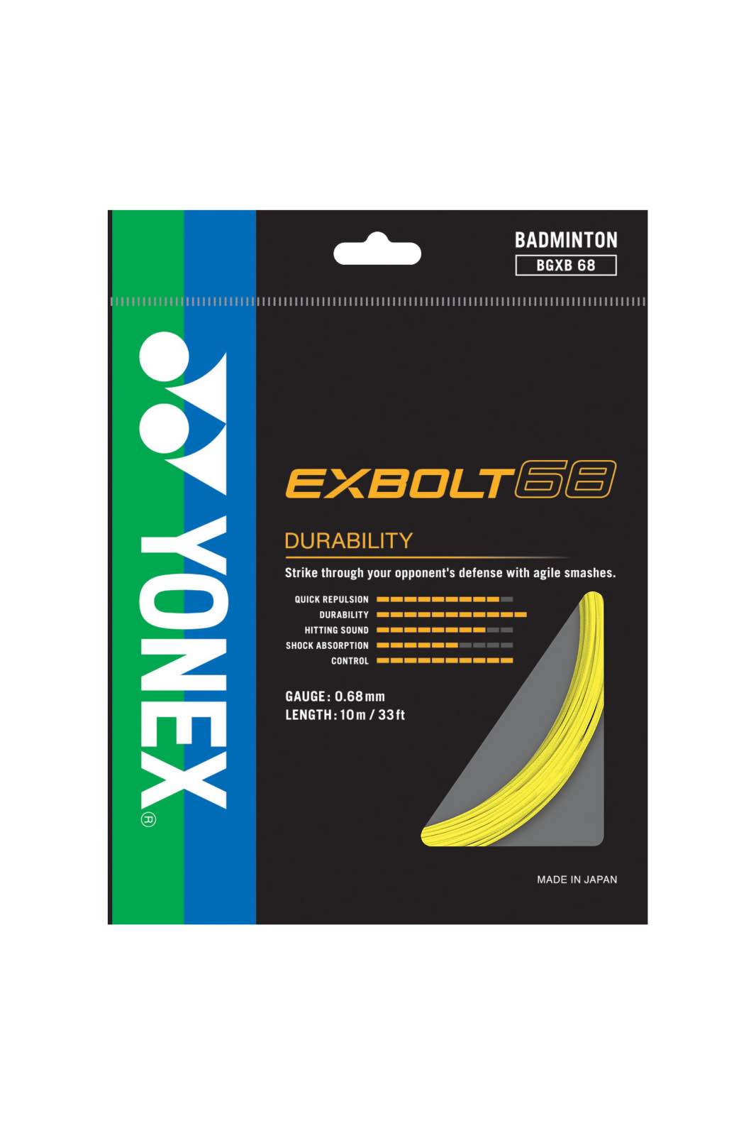 YONEX Exbolt 68 - 10m Set Schwarz