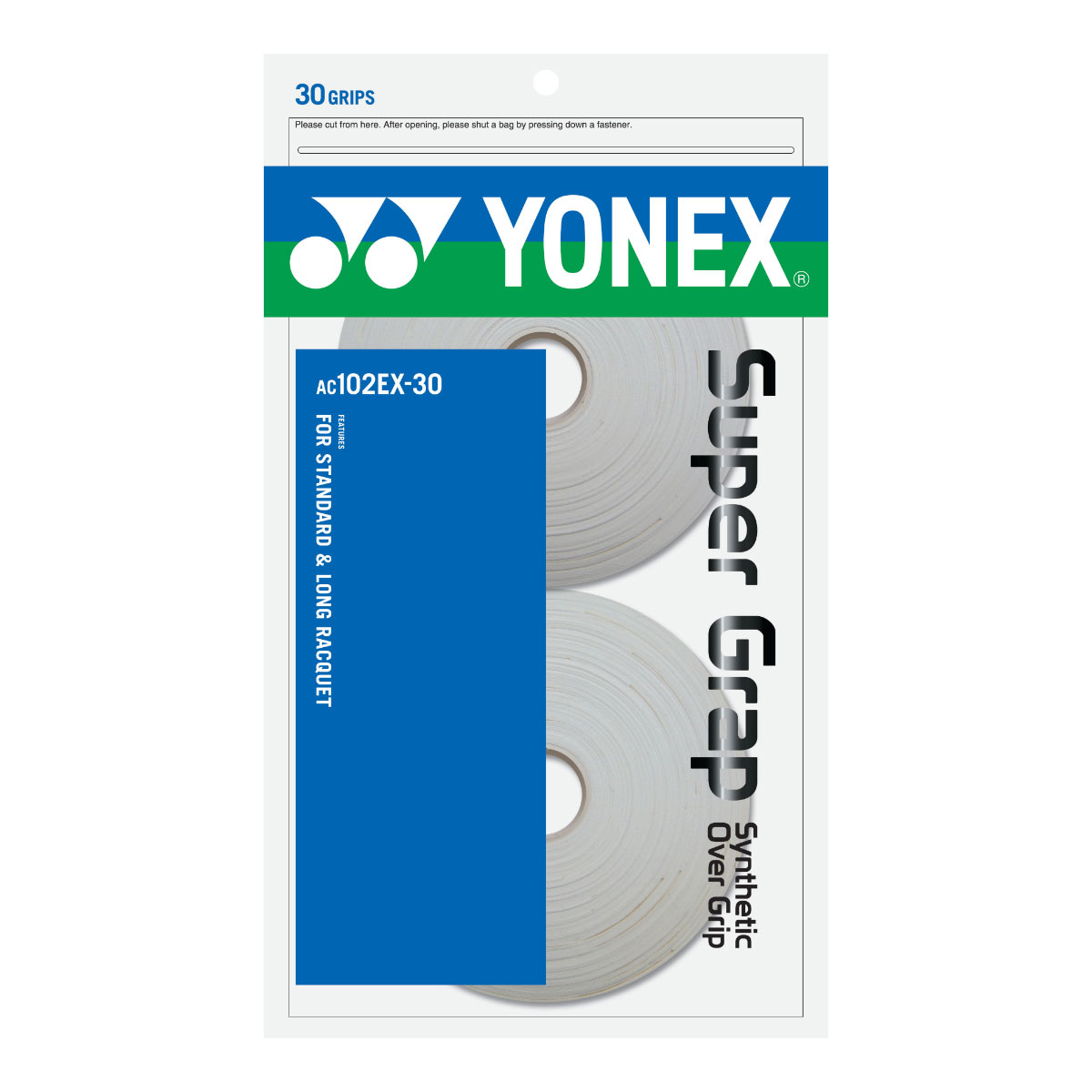 YONEX Super Grap Synthetic Over Grip 30 Stk. - Weiß YONEX Super Grap Synthetic Over Grip 30 Stk. - Weiß