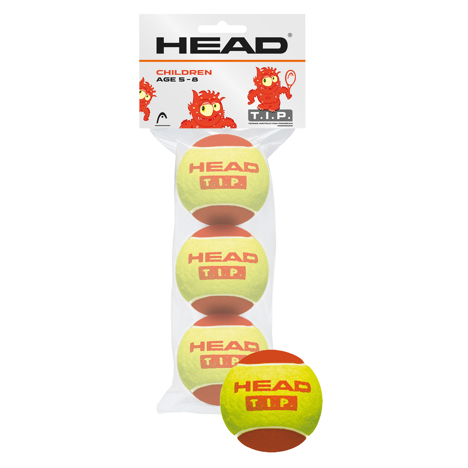 HEAD T.I.P Kids - Rot - 4-Pack