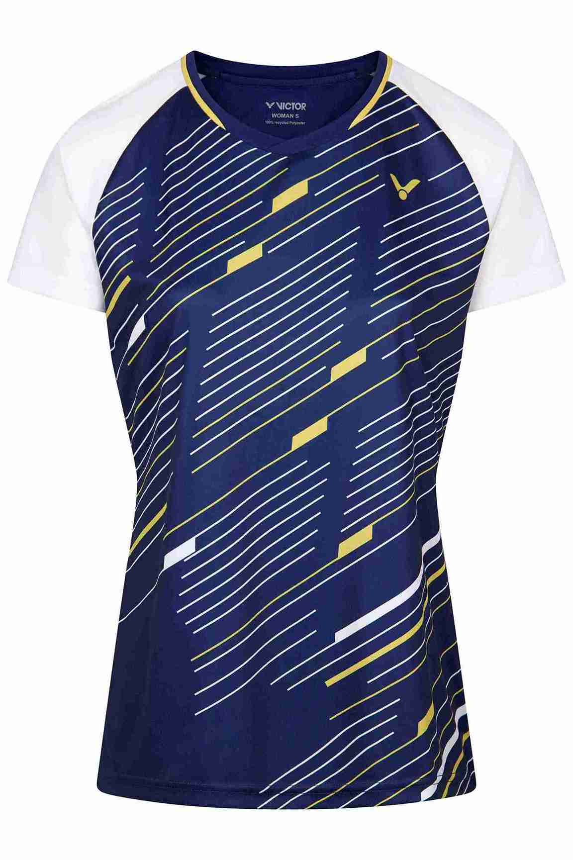 VICTOR T-Shirt T-44100B Women - Blau/Gold L VICTOR T-Shirt T-44100B Women - Blau/Gold L