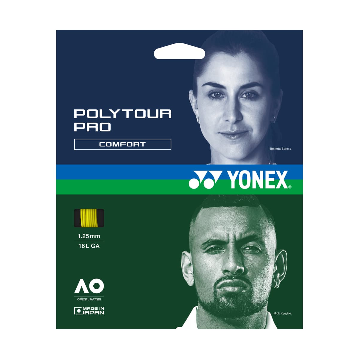 YONEX Polytour Pro 1,25mm - Set - Gelb