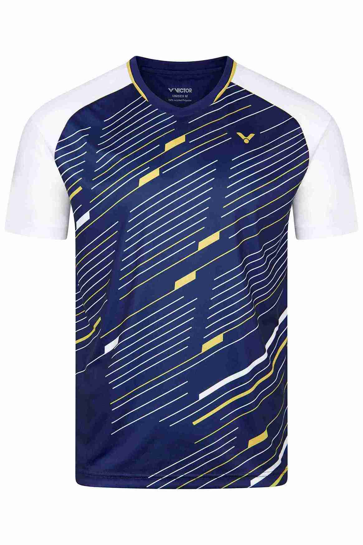 VICTOR T-Shirt T-43100B Unisex - Blau/Gold L VICTOR T-Shirt T-43100B Unisex - Blau/Gold L