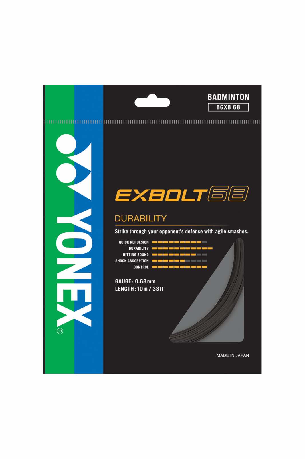 YONEX Exbolt 68 - 10m Set Schwarz
