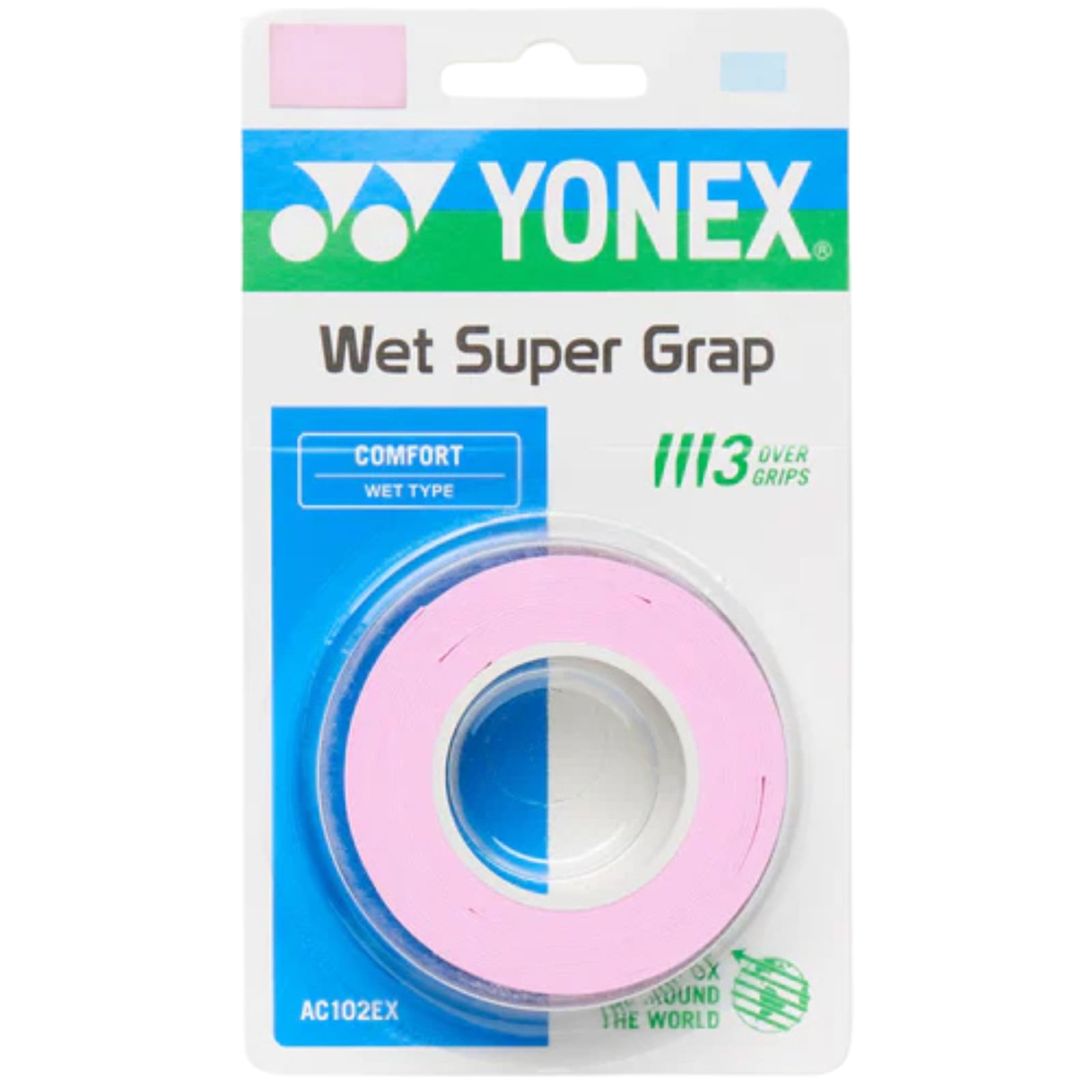 YONEX Wet Super Grap (3-er Pack) AC102 - French Pink