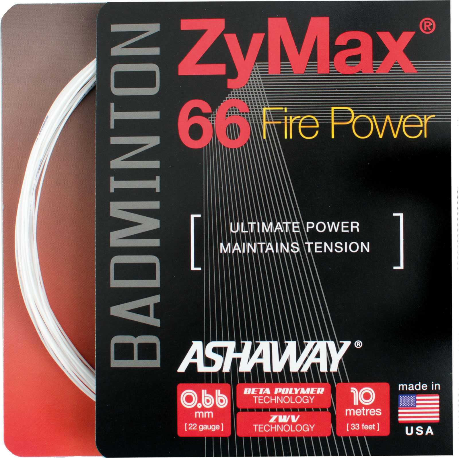 ASHAWAY Zymax 66 Fire Power - Weiss - Set